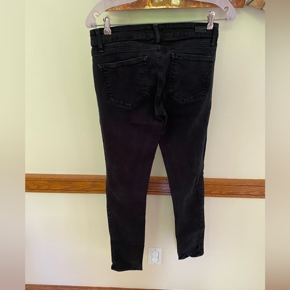 Paige Peg Super Skinny Jeans in Black Overdye Size 27 - Picture 2 of 9